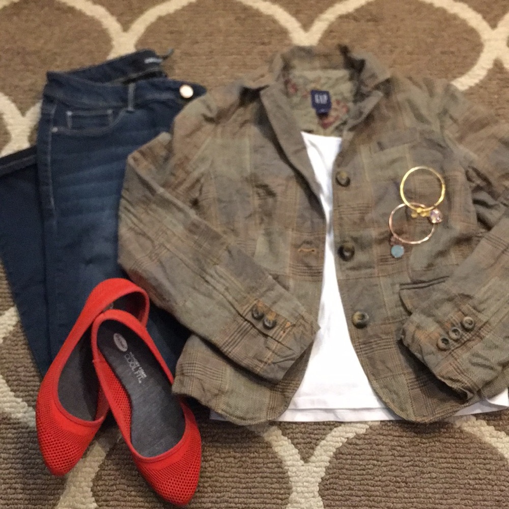 GAP size 0 Blazer brown patches
